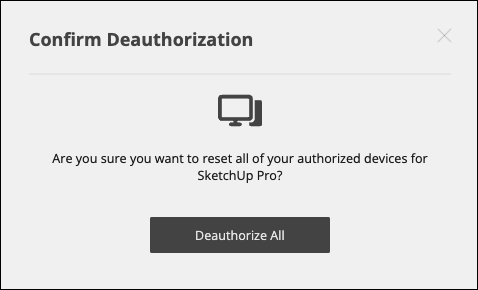 Desautorizar dispositivos en SketchUp