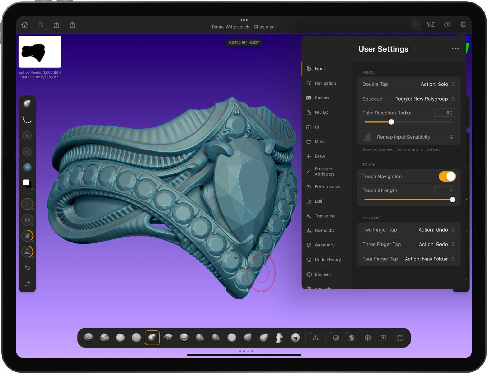 Zbrush para iPad